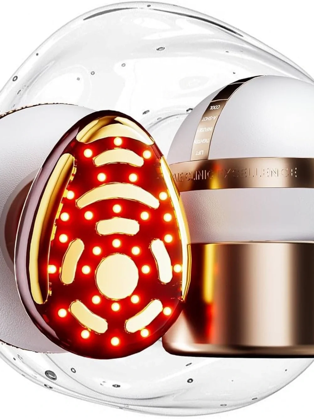 INIA Sphere LED Facial Therapy Device - Gold + White (brand new in box)